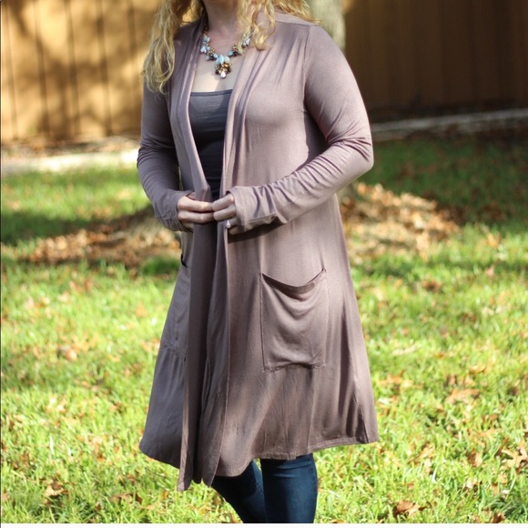 30% OFF 2/MORE M,L Super Soft Mocha Cardigan - Picture 3 of 5